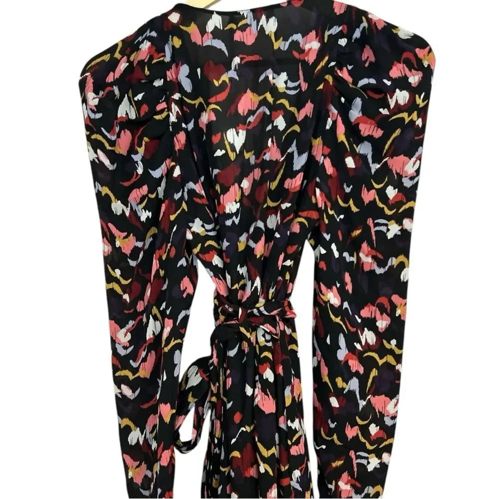 A.L.C. Tianna‎ Floral Wrap Midi Dress Size 4